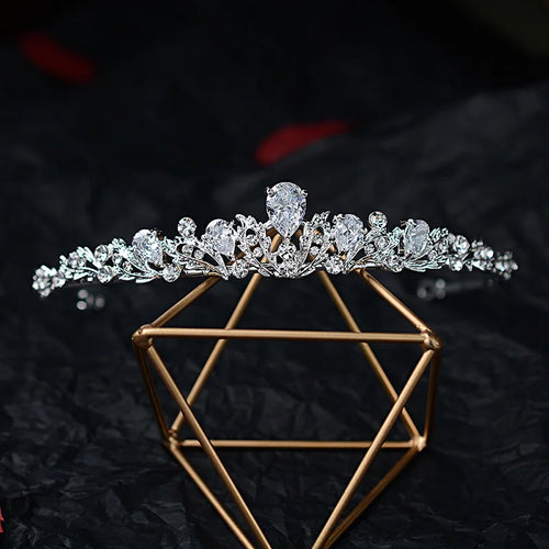 Bridal Tiara For Women Girl Zircon Small Princess Crowns Tiaras For Wedding Bride Birthday Party Prom Hair Jewelry Accessories