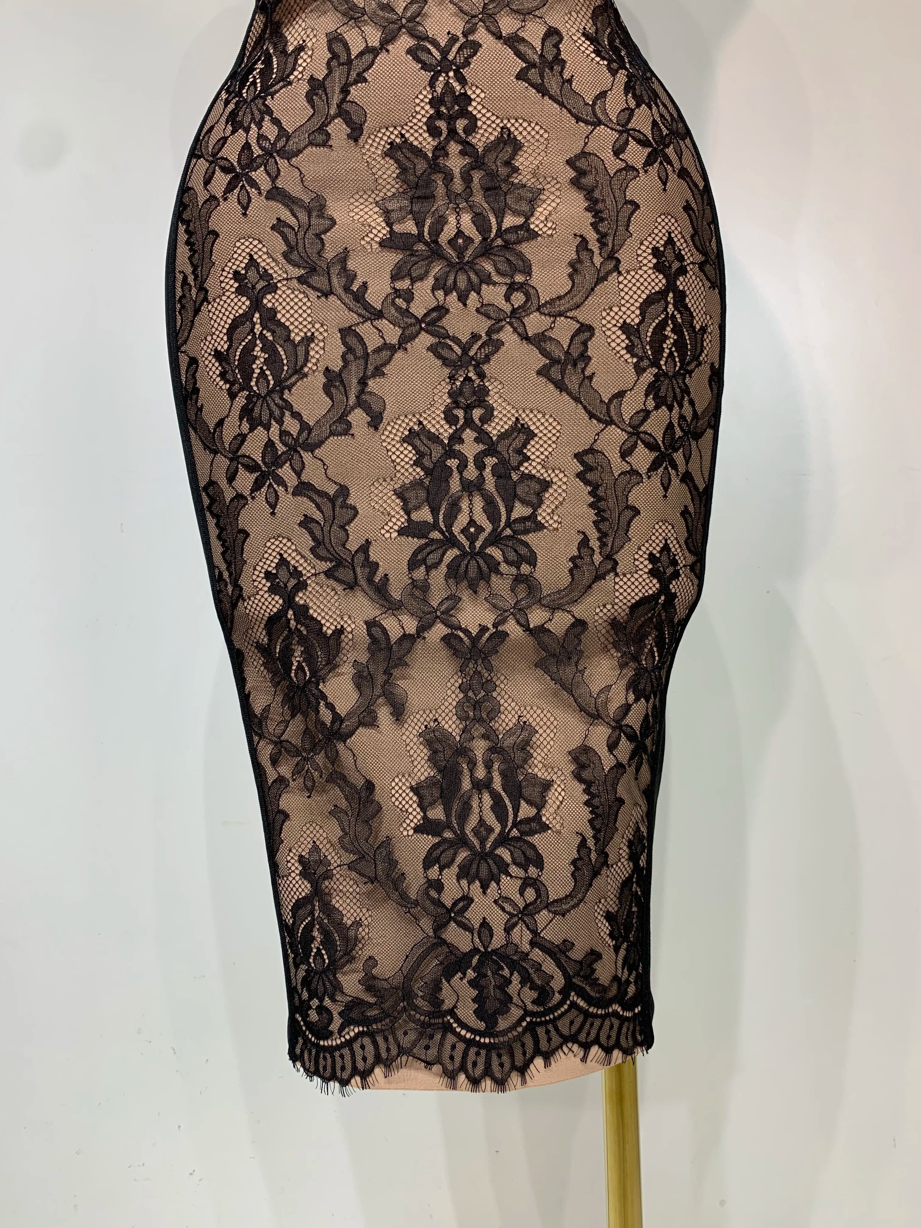 Sexy Black Lace Bodycon Bandage Dress  Arrivals Women Luxury Vintage Elegant Evening Party Dress Birthday Club Vestido