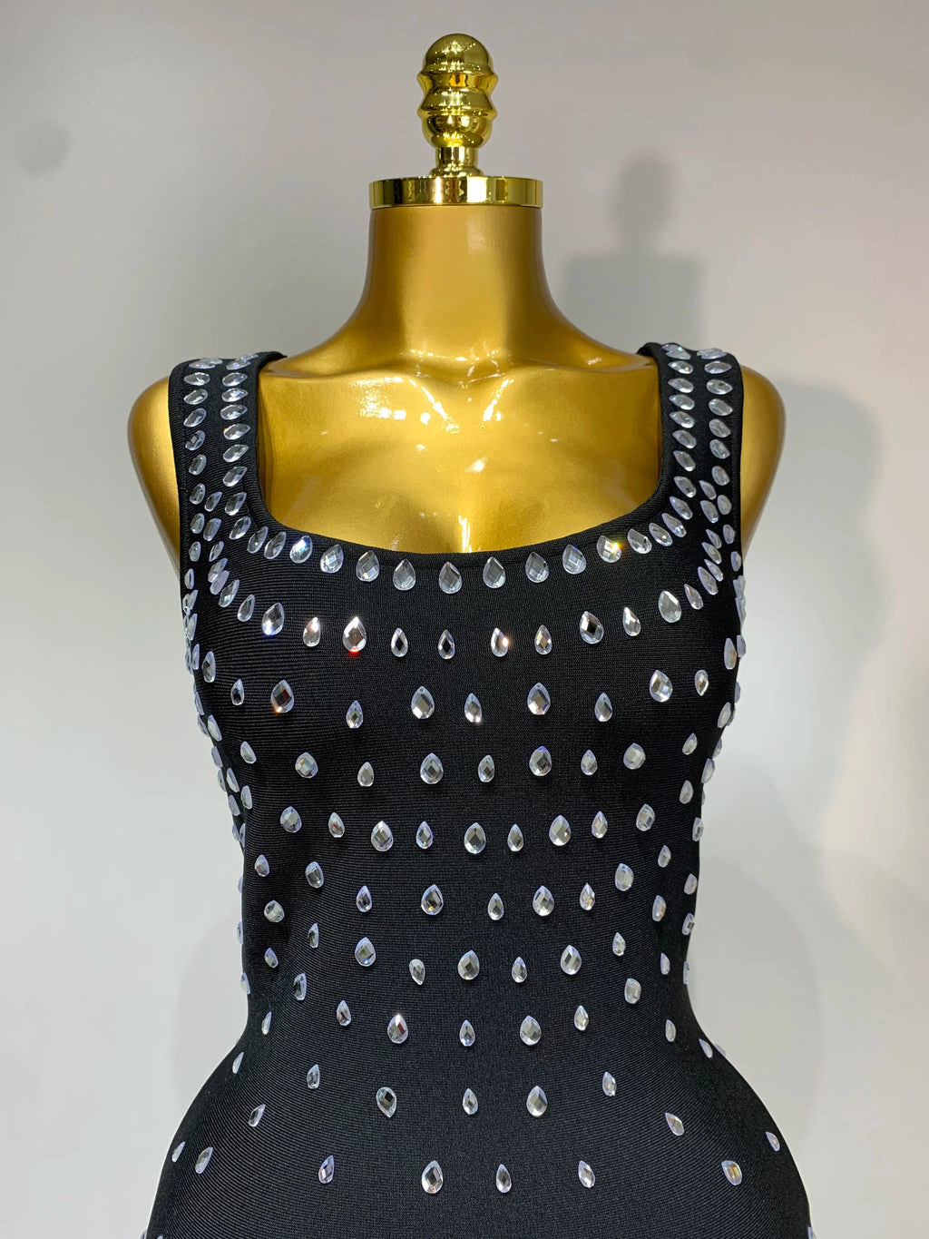 Luxury Rhinestone Bandage Long Dress Elastic Sleeveless Bodycon High Street Evening Club Party Elegant Birthday Prom Gowns