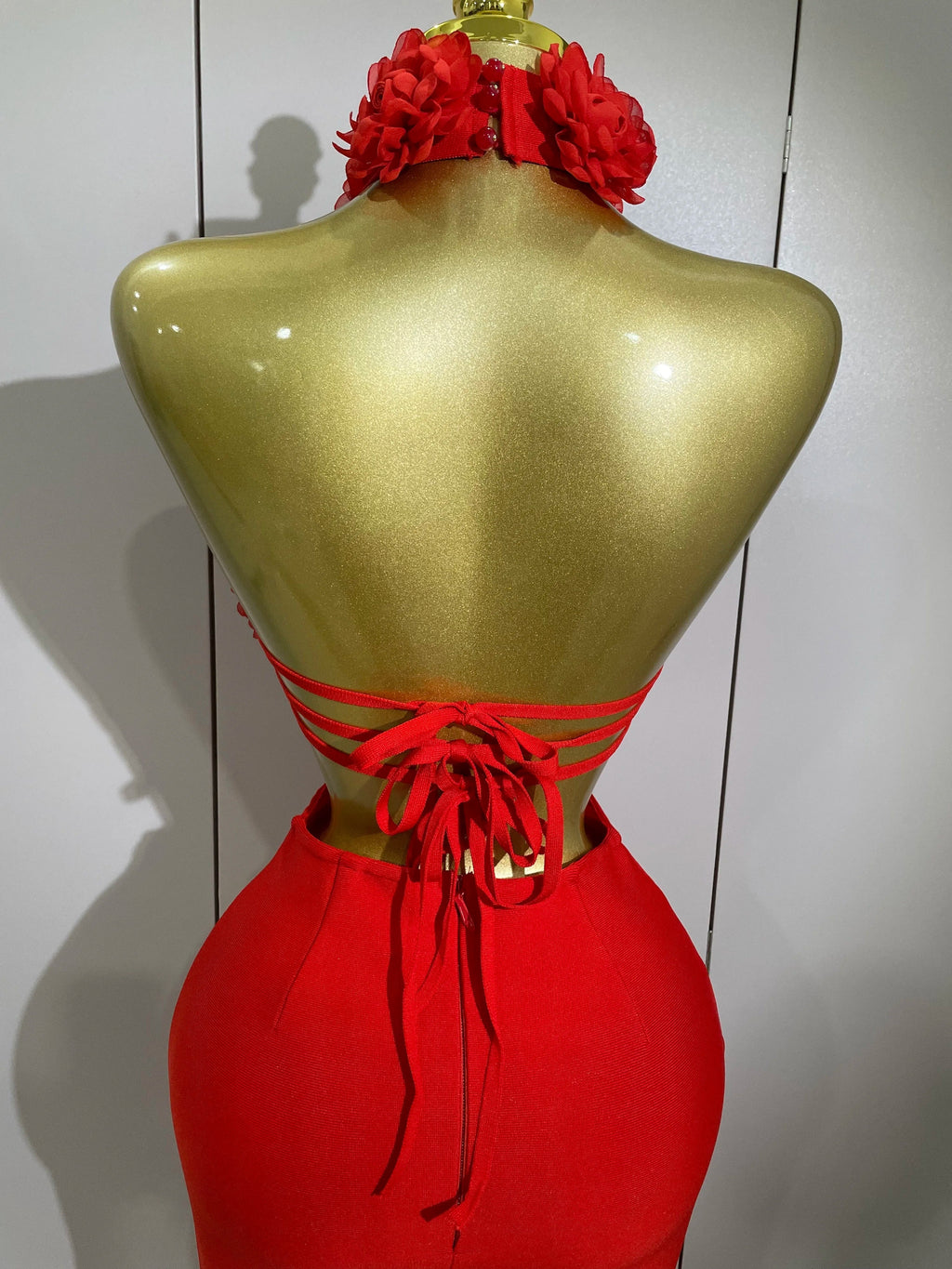 Women Celebrity Sexy Halter Backless Flower Long Bandage Bodycon Dress  Luxury Birthday Dress Elegant Evening Party Outfit