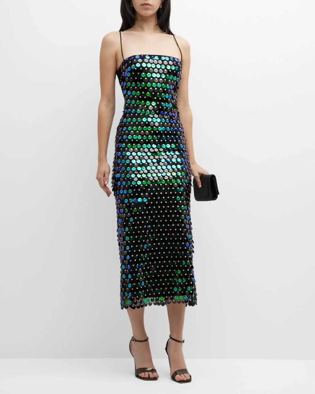 Spicy Girl Beaded Irregular Midi Dress