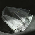 Short Crystal Bridal Veil Lace Wedding Veils For Evening Dinner Party Dress Women Gift Hair Accessories Brides Jewelry a