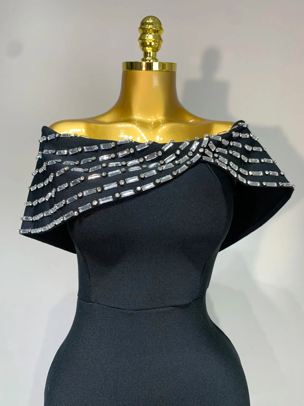 Fashion Sexy Strapless Black Off-shoulder Bodycon Bandade Dress Celebrity Cocktail Party  Luxury Birthday Wedding Dresses