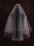 Flower Pearl Bridal Veil Short Wedding Veils For Brides Evening Dinner Party Dress Women Girl Gifts Hair Accessories Jewelry a