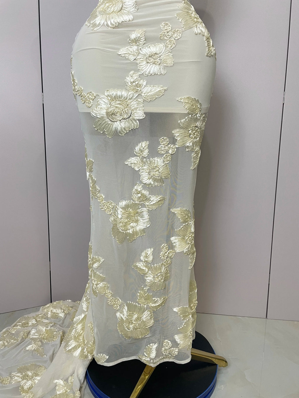 Women Sexy Strapless Embroidery Floor-length Maxi Dress Celebrate Evening Party Prom Cocktail Outfit