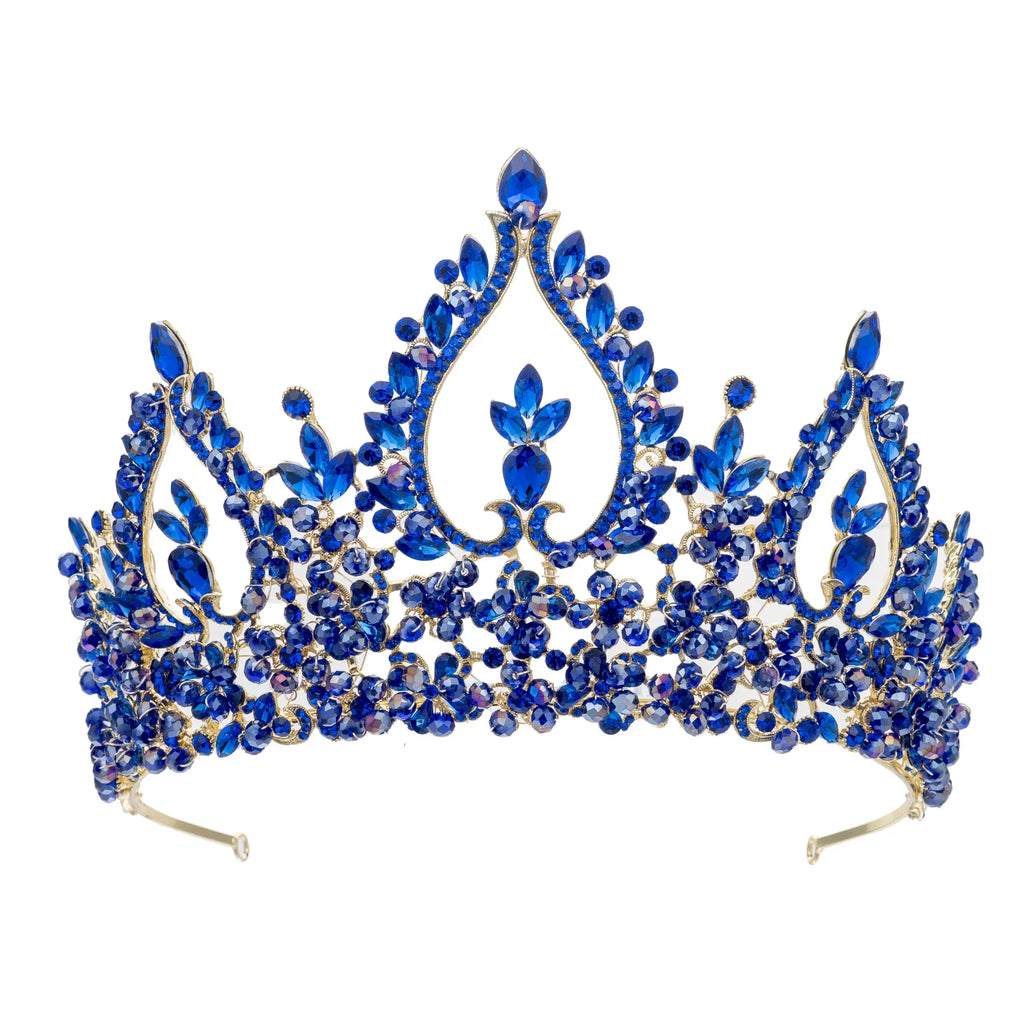 Baroque Wedding Crowns For Queen Crystal Bridal Tiara Crown For Pageant Miss Universe Diadem Prom Wedding Hair Jewelry Headpiece as picture 1