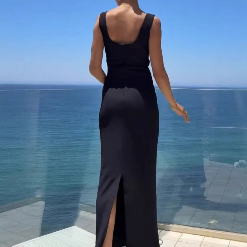 Women Sleeveless Sexy O-Neck Diamond Flowers Bodycon Long Bandage Dress Celebrate Evening Party Office Lady Outfit