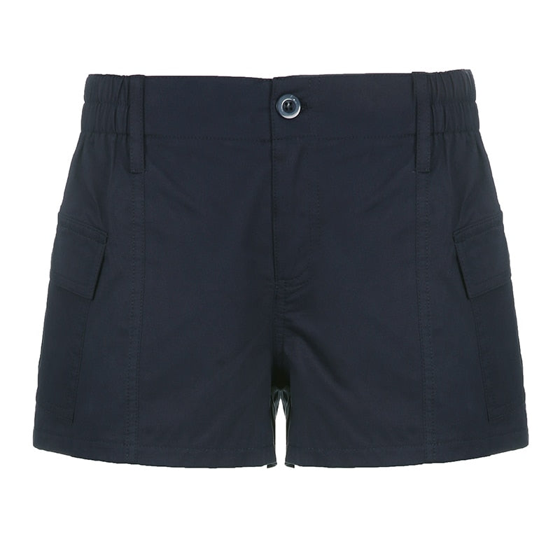 Low Waisted Shorts Harajuku Retro Basic Casual Sporty Bottom Women Biker