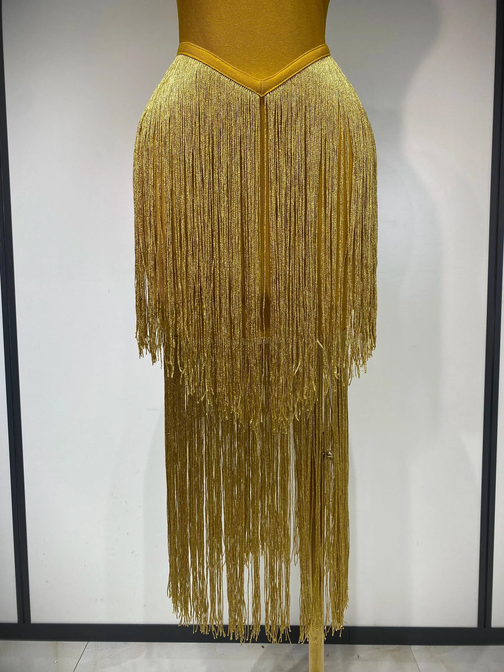 Sexy V Neck Yellow Tassels Women  Prom Dress Sheath Sleeveless Party Gown Elegant Formal Luxury Birthday Club Dresses
