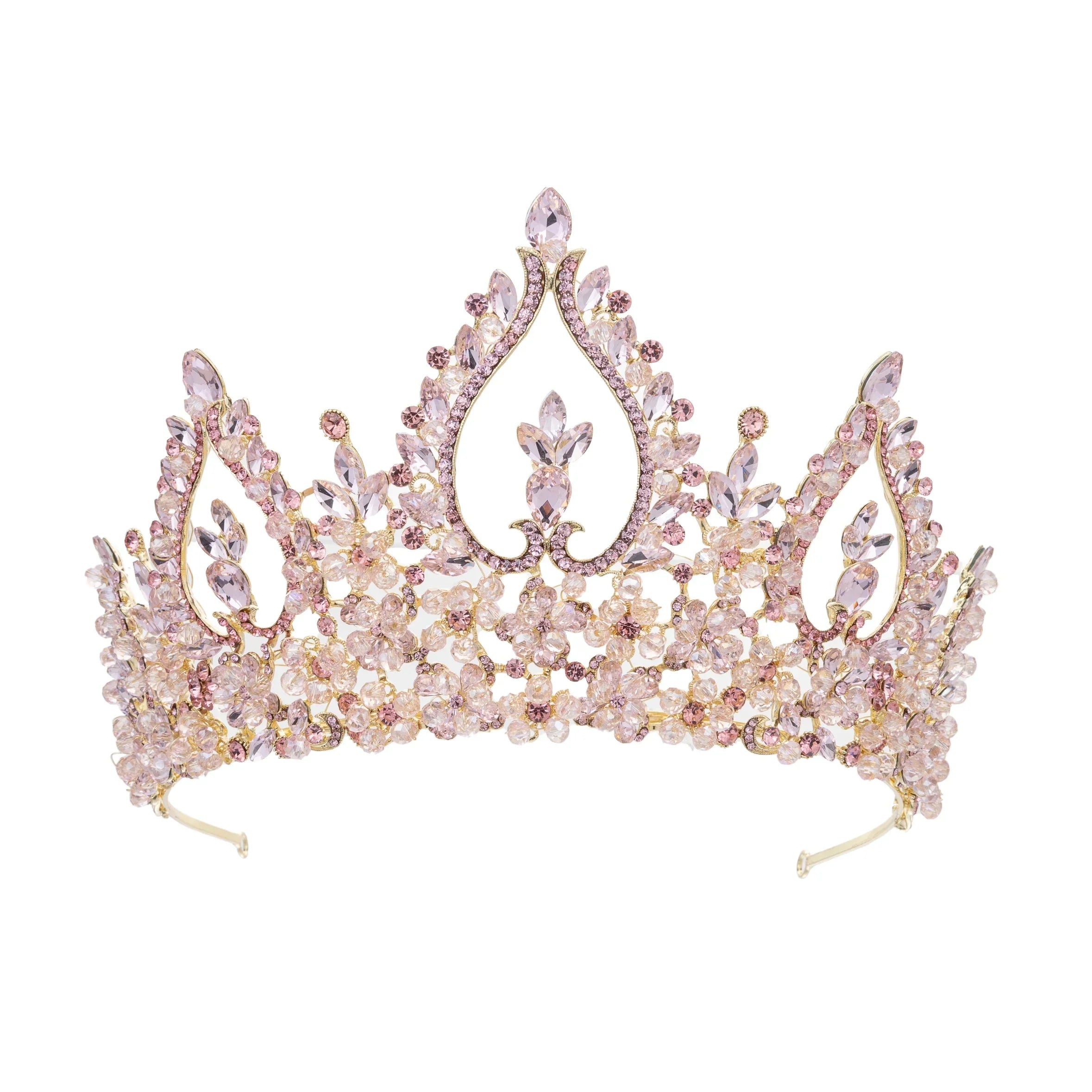 Baroque Wedding Crowns For Queen Crystal Bridal Tiara Crown For Pageant Miss Universe Diadem Prom Wedding Hair Jewelry Headpiece as picture