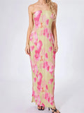 Strapless Tieup Off Shoulder Floral Dress
