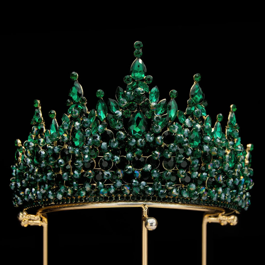 Big Wedding Crowns For Queens Bride Hair Jewelry Headdress Crystal Bridal Tiaras Crowns For Pageant Miss Universe Accessories as picture 2
