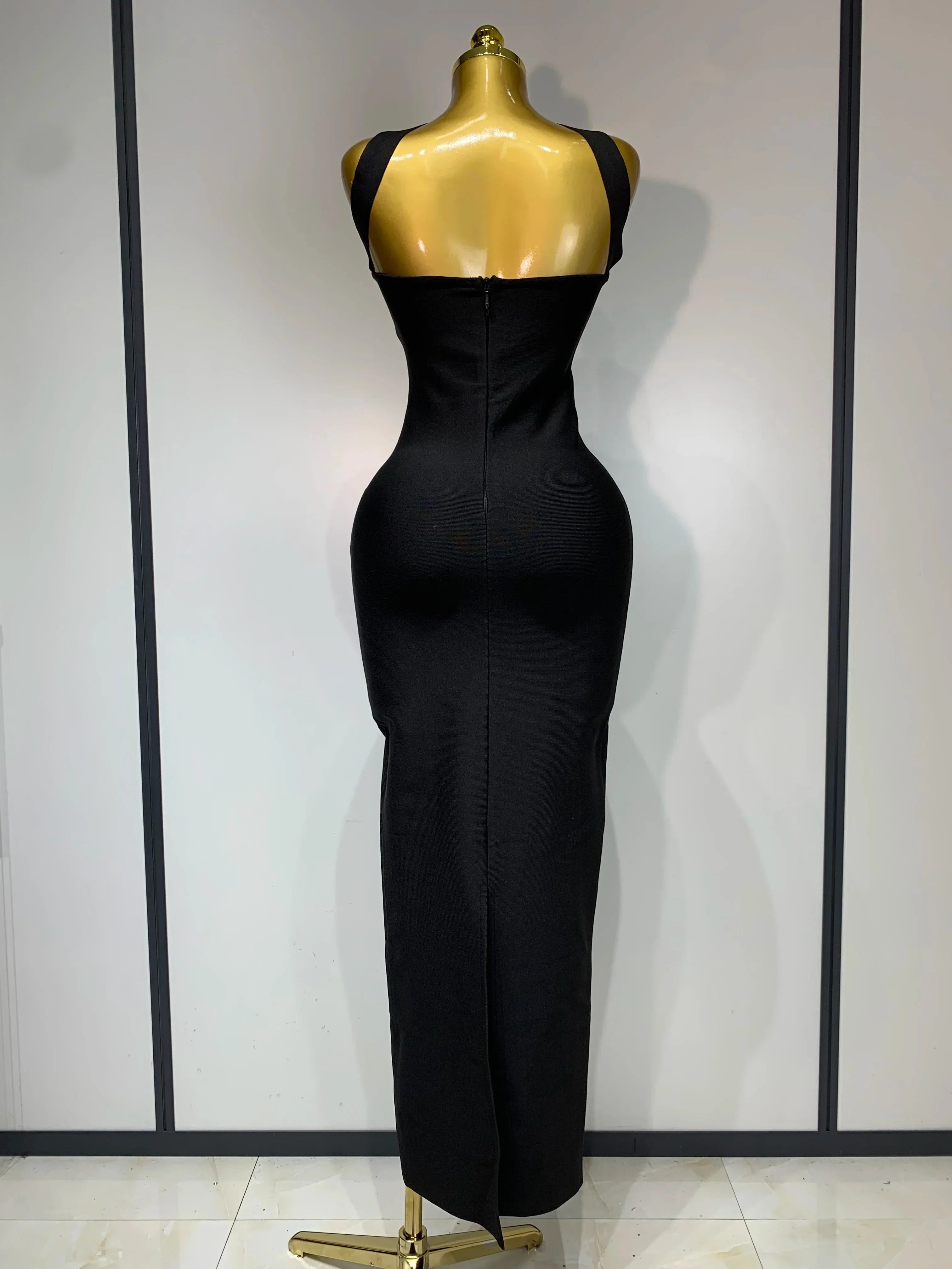 Women Sexy Backless Bodycon Bandage Dress Sleeveless Maxi Long Elegant Dresses  Luxury Birthday Dress Club Party Outfit