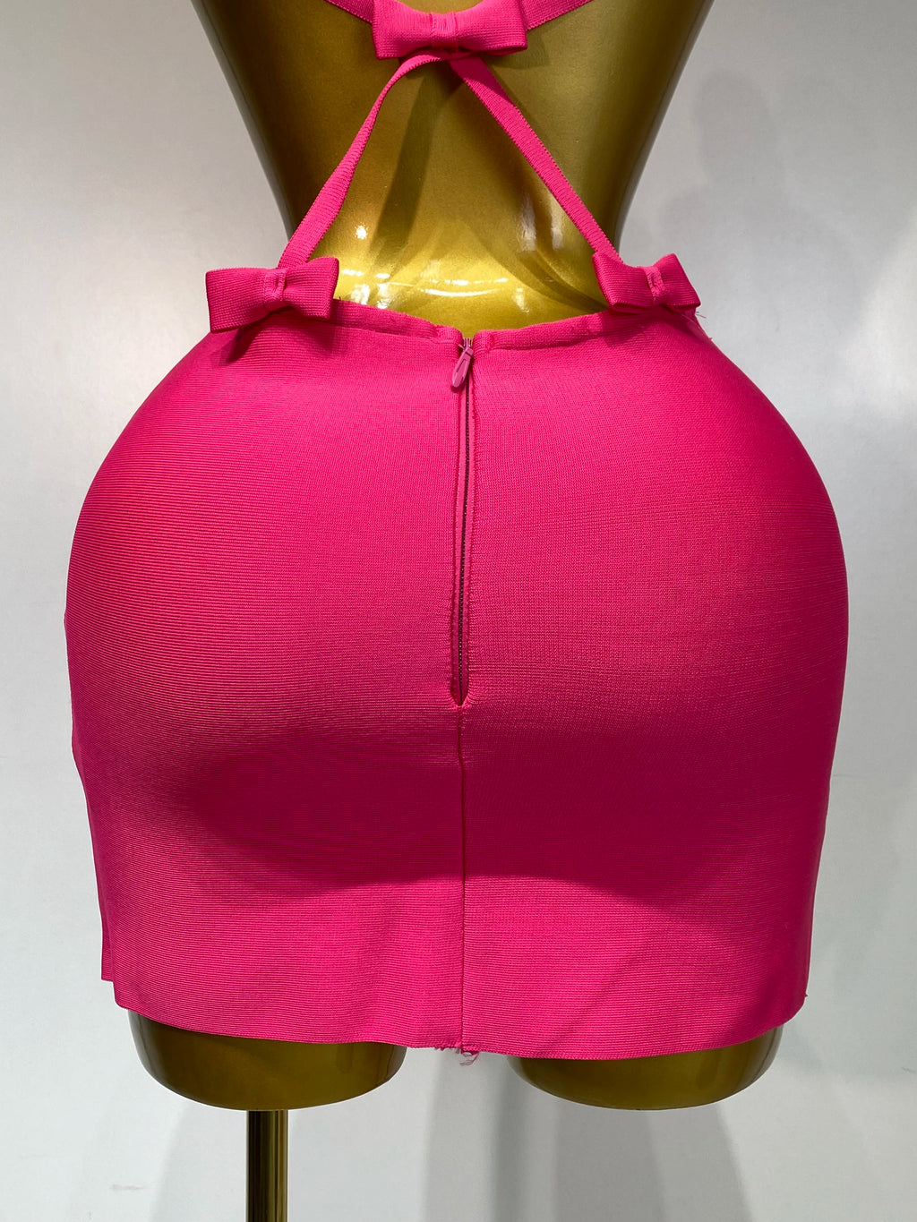 Women Luxury Sexy Backless Cut Out Bow Tie Mini Bodycon Bandage Dress Celebirty Elegant Evening Party Birthday Dresses
