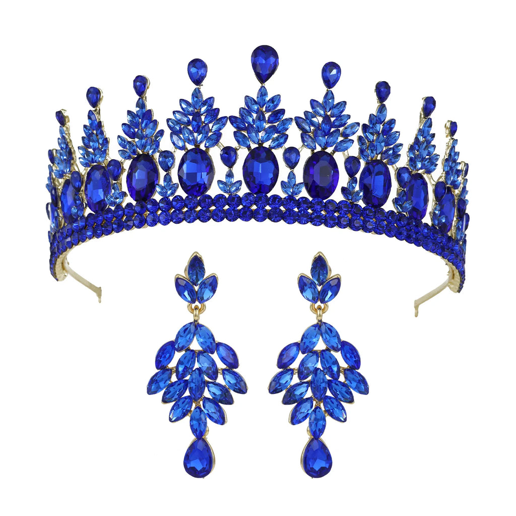 Baroque Crowns For Queen Women Crystal Princess Bridal Tiara Crown Wedding Hair Accessories Pageant Prom Hair Jewelry Headdress as picture 2