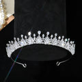 AAA Zircon Tiaras and Crowns CZ Zirconia Diadem For Brides Women Prom Pageant Headband Wedding Accessories Bridal Hair Jewelry 2
