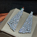 Luxury Zircon Wedding Earrings Cubic Zirconia Bridal Water Drop Earring For Bride Accessories Women Evening Party Dress Jewelry c