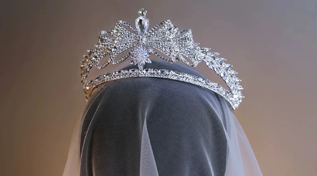 Bridal Hair Jewelry Crystal Zirconia Tiaras and Crowns Princess Queen Diadem For Brides Women Headpieces Wedding Accessories
