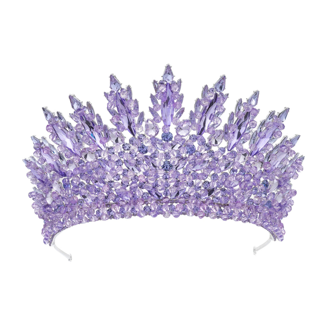 Baroque Women's Crowns For Wedding Headdress Queen Crystal Bridal Tiara Crown For Pageant Diadem Party Prom Bride Hair Jewelry as picture 4