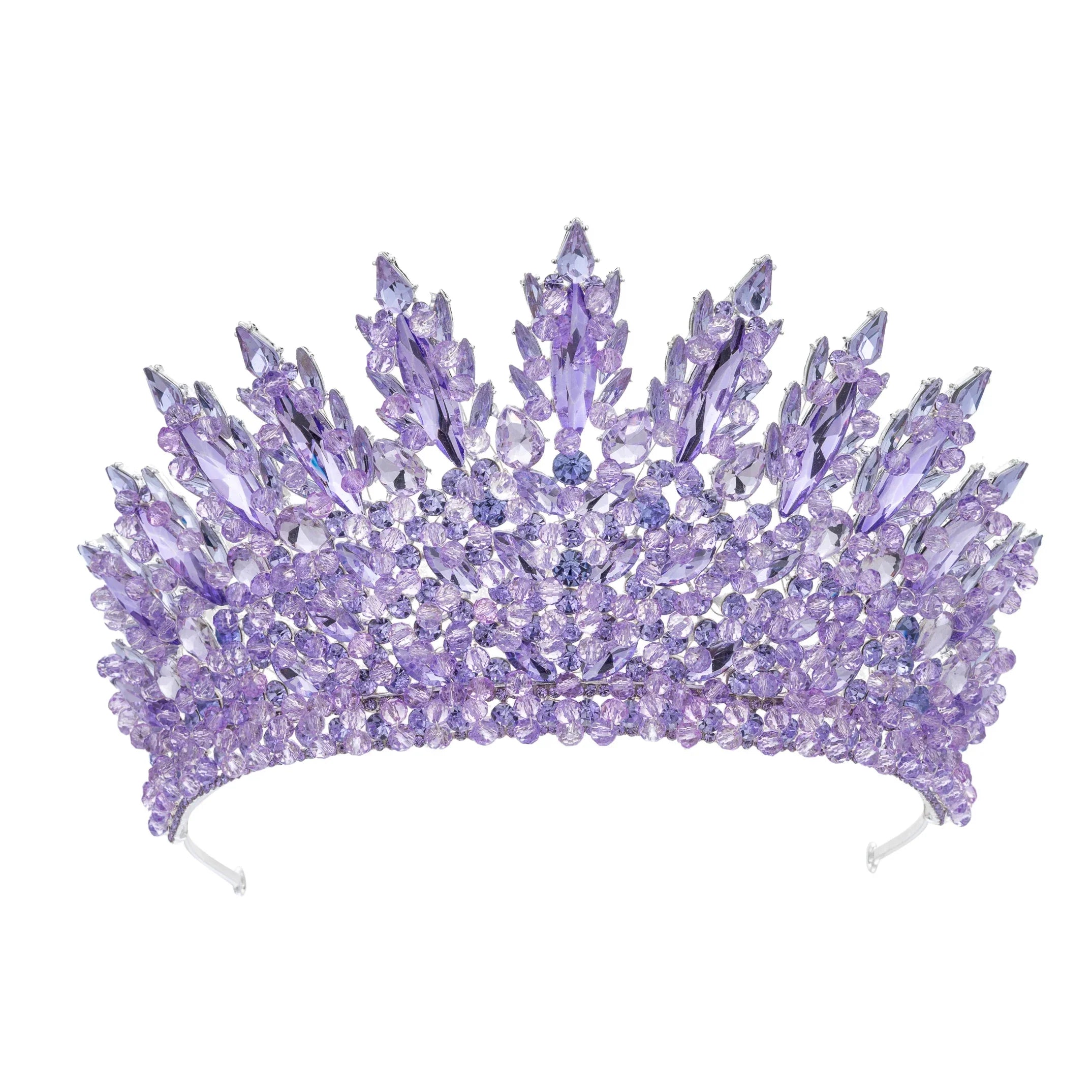 Baroque Women's Crowns For Wedding Headdress Queen Crystal Bridal Tiara Crown For Pageant Diadem Party Prom Bride Hair Jewelry as picture 4
