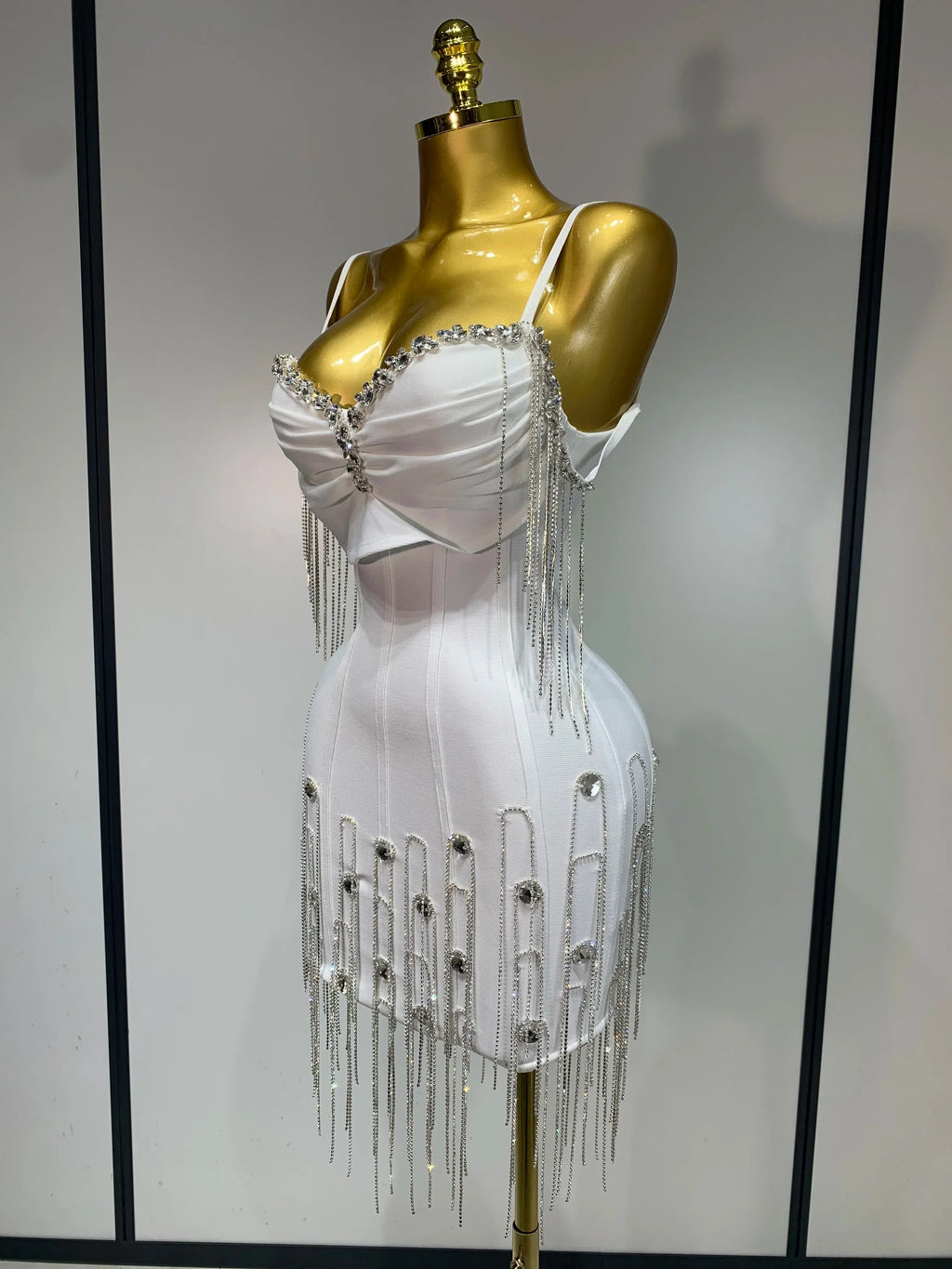 Women Sexy Backless Spaghetti Strap Bodycon Sleeveless Bandage Dress  Elegant Prom Gown Club Evening Party Birthday Dresses