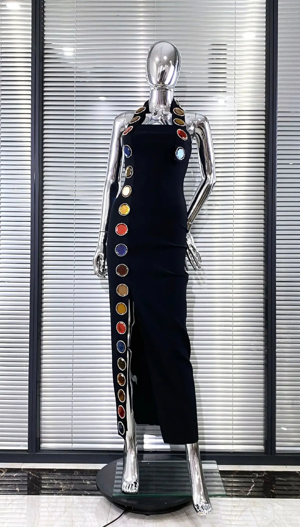 Women Sexy Halter Off the Shoulder Shinning Sequined Bodycon Long Bandage Dress Celebrate Evening Party Birthday Fashion Outfit black