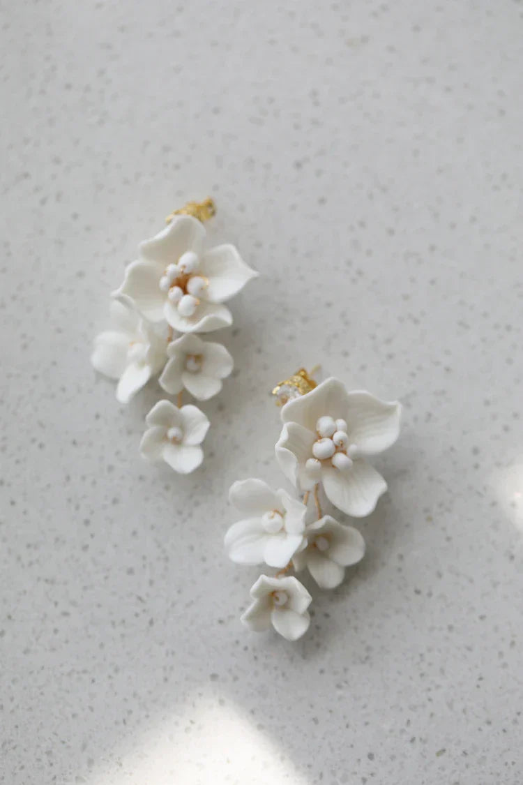 Porcelain Flower Headband Hairband Vintage Headpieces For Brides Tiaras Crowns Headdress Wedding Accessories Bridal Hair Jewelry gold b