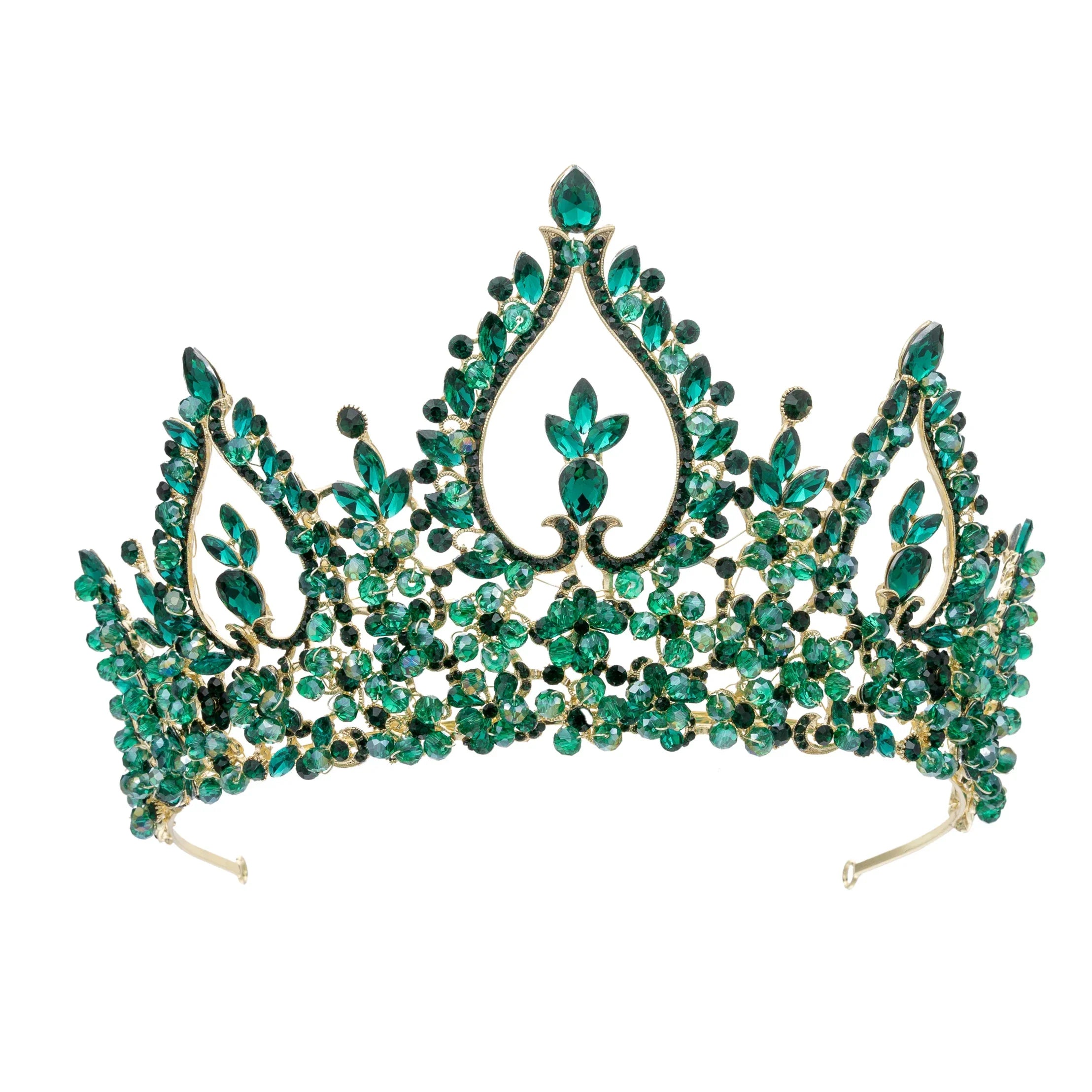 Baroque Wedding Crowns For Queen Crystal Bridal Tiara Crown For Pageant Miss Universe Diadem Prom Wedding Hair Jewelry Headpiece as picture 5