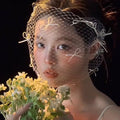 Short Face Bridal Veil Bowknot Wedding Veils For Evening Dinner Party Dress Women Gift Hair Accessories Brides Jewelry a