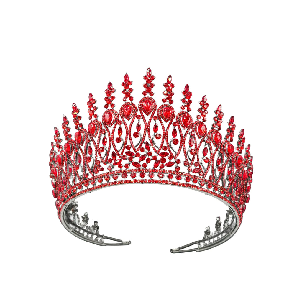 Baroque Queen Crowns For Women Crystal Bridal Tiara Crown For Wedding Pageant Bride Headpiece Party Prom Hair Jewelry Headdress as picture 3