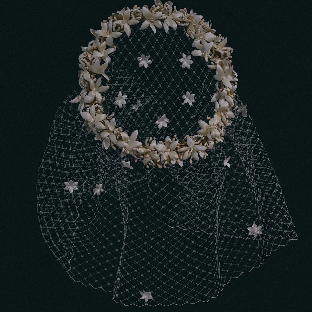 Flower Headband Headpiece Veil Lace Hairband For Bride Women Dinner Dress Headdress Headwear Wedding Accessories Bridal Jewelry