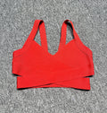 2024 Casual Women'S Ultra Short Bandage Vest Spaghetti Strap Sleeveless Hollow Out Solid Color Backless Top Women'S Sports Vest Red