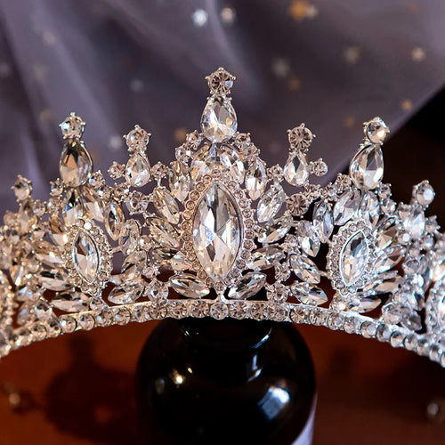 Bridal Hair Jewelry Rhinestones Headband Headpiece Bride Women Girl Crystal Princess Queen Tiaras and Crowns Wedding Accessories
