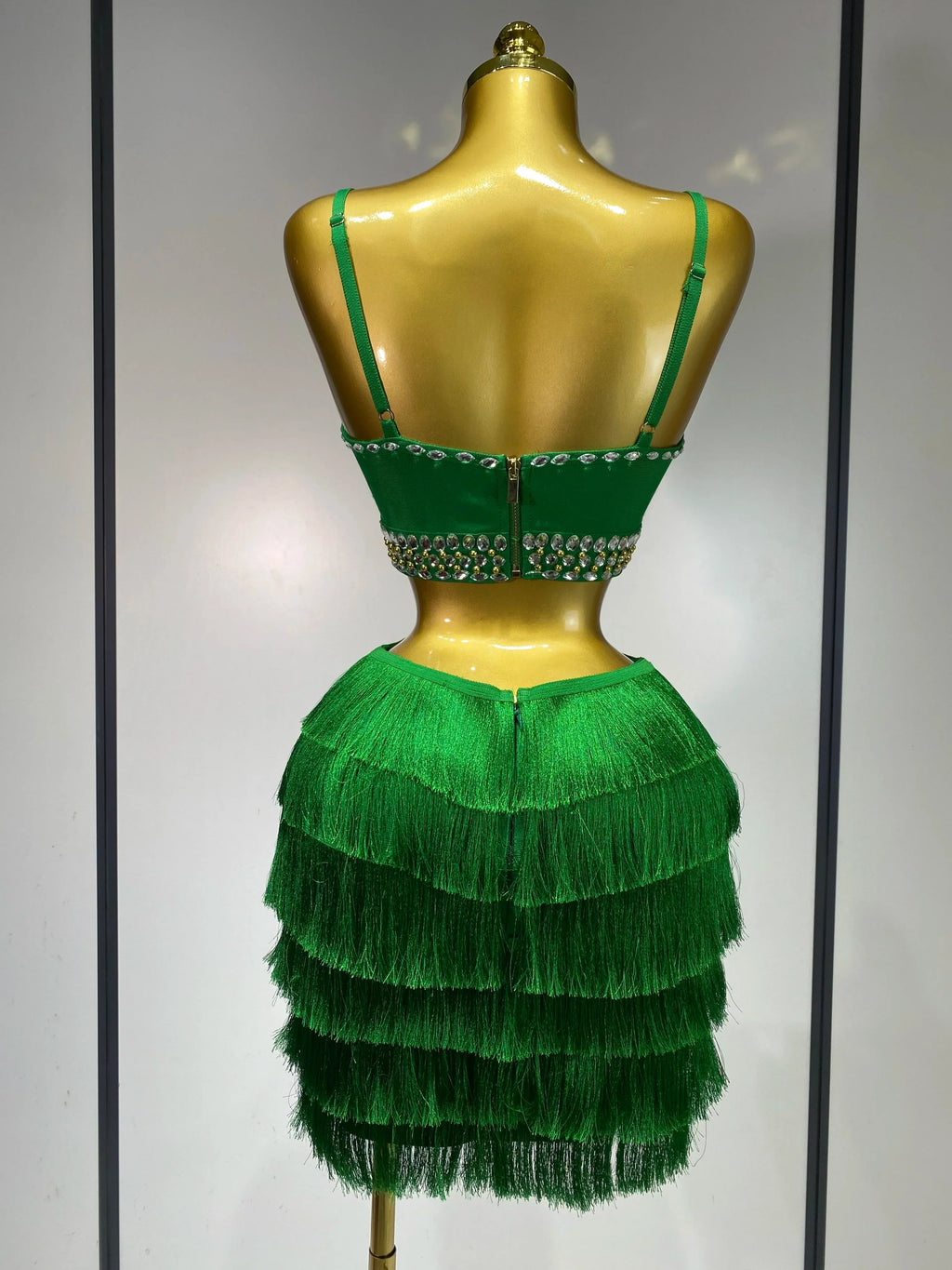Sexy Sling Backless Dress Women Green Bodycon Bandage Dress  Celebrity Elegant Evening Club Luxury Birthday Party Dresses