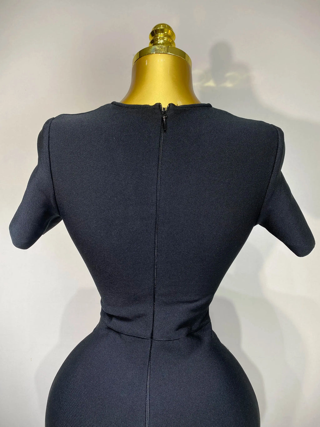 Women Sexy Cut Out Short Sleeve Bodycon Long Dress  Party Evening Celebrate Birthday Black Bandage Knitted Club Prom Gown