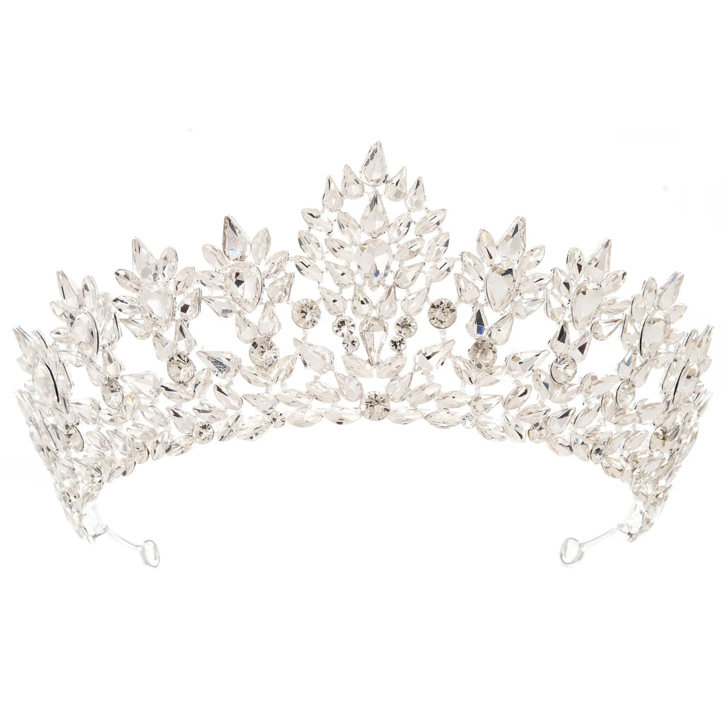 Princess Queen Crowns For Women Baroque Crystal Bridal Tiara Crown For Wedding Bride Headdress Party Prom Hair Jewelry Headpiece as picture 4