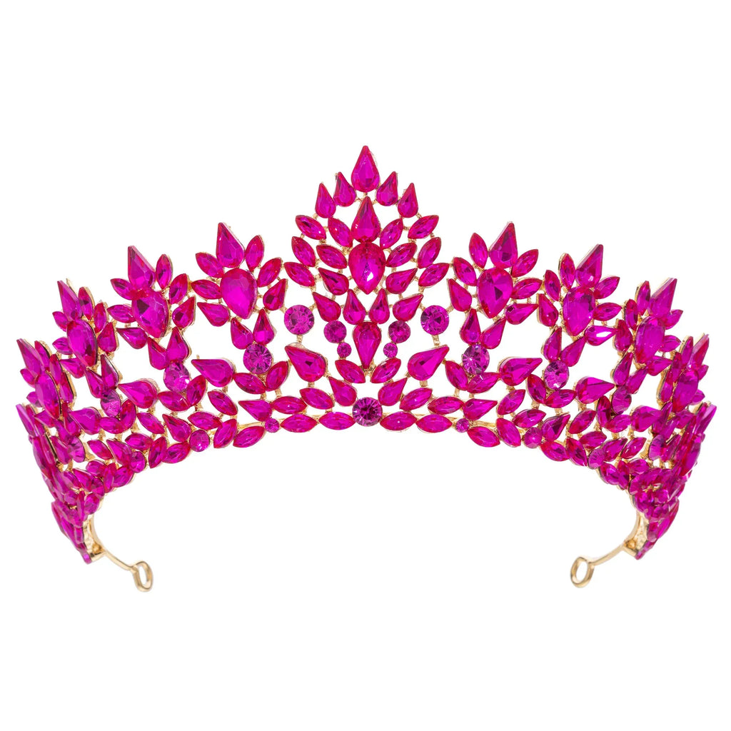 Princess Queen Crowns For Women Baroque Crystal Bridal Tiara Crown For Wedding Bride Headdress Party Prom Hair Jewelry Headpiece as picture 3
