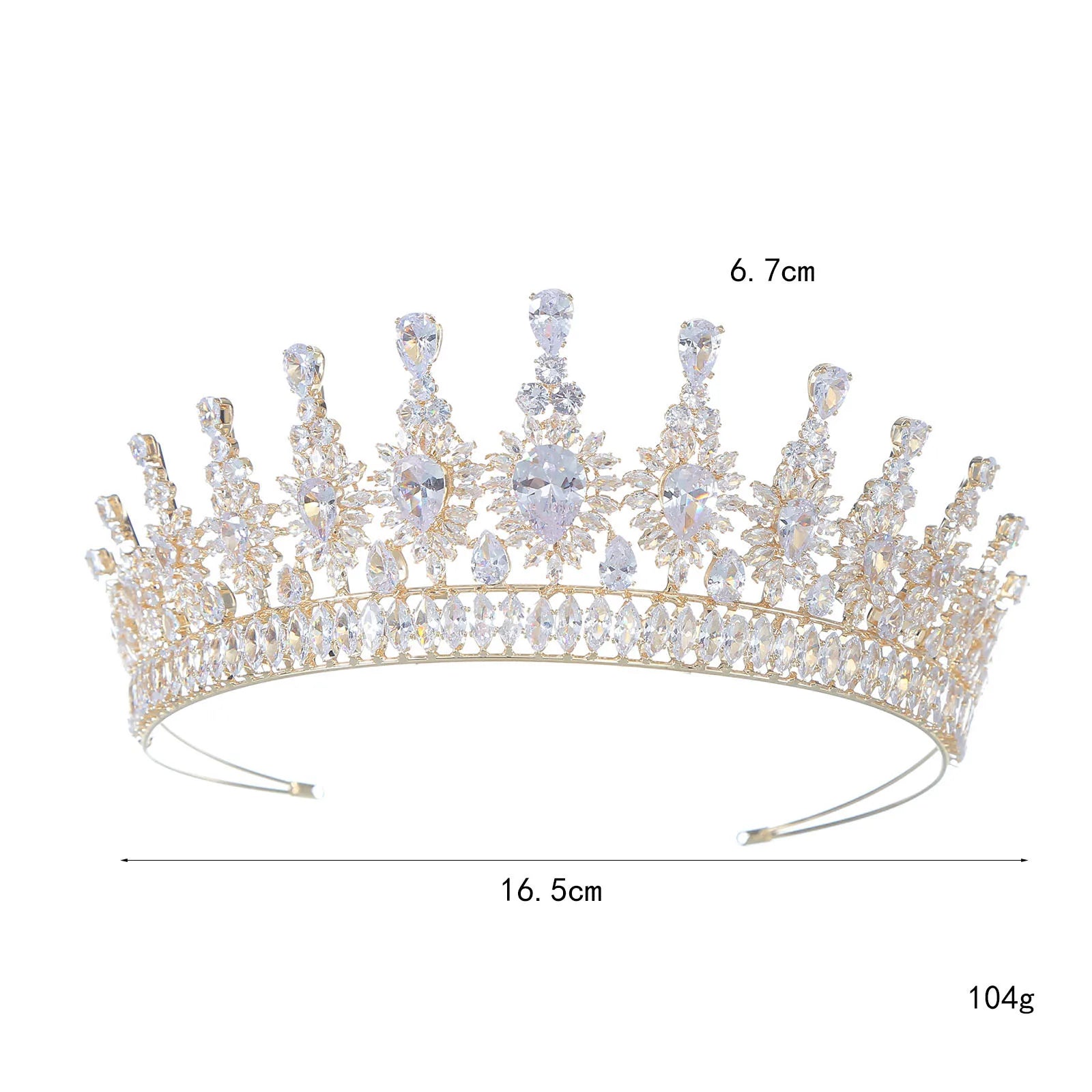 AAA Zircon Tiaras and Crowns CZ Zirconia Headband For Bride Women Princess Queen Diadem Wedding Accessories Bridal Hair Jewelry