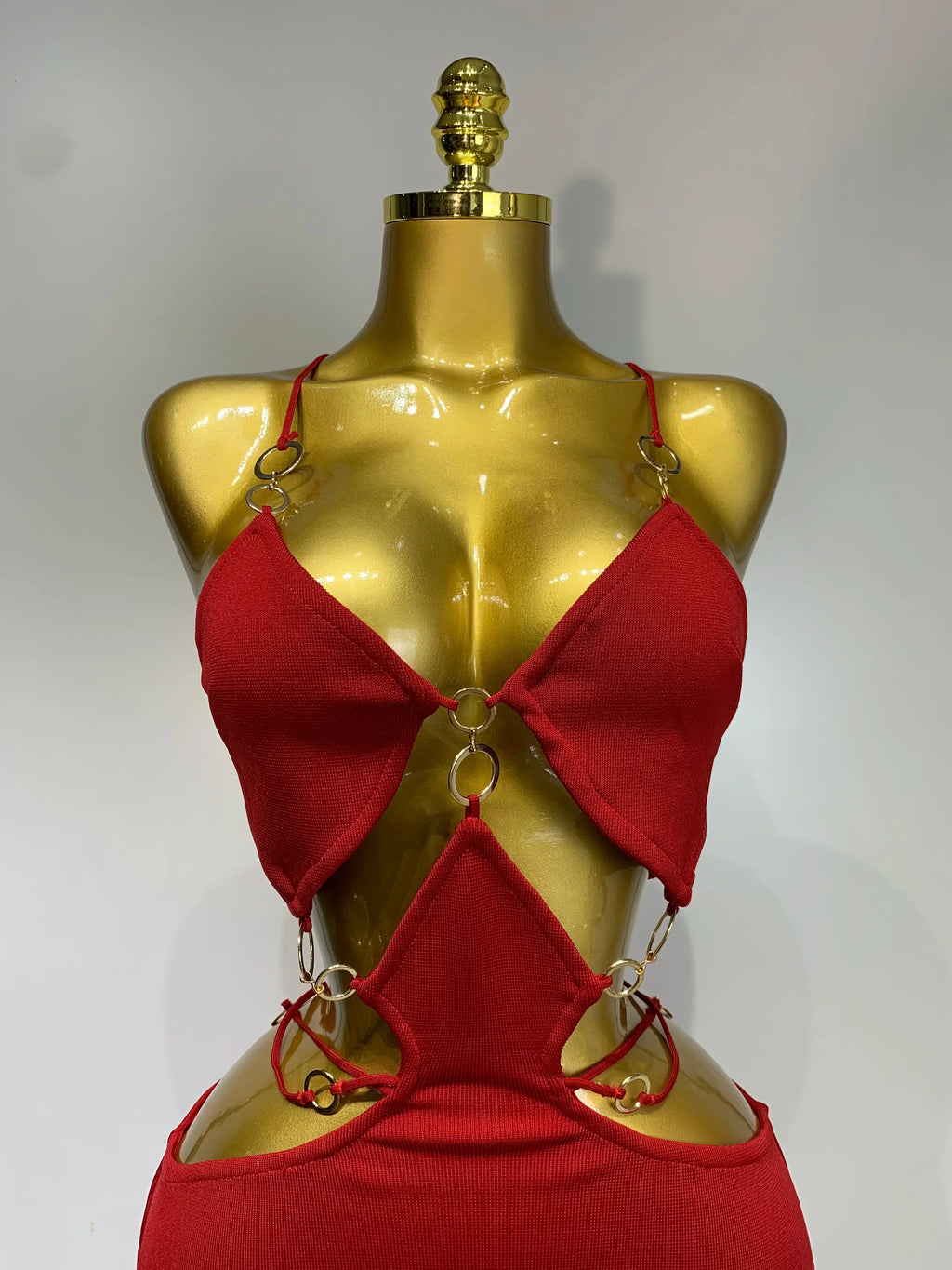 Women Sleeveless Sexy Halter Hollow Out Black Red Bodycon Long Bandage Dress  Celebate Elegant Luxury Birthday Club Dress