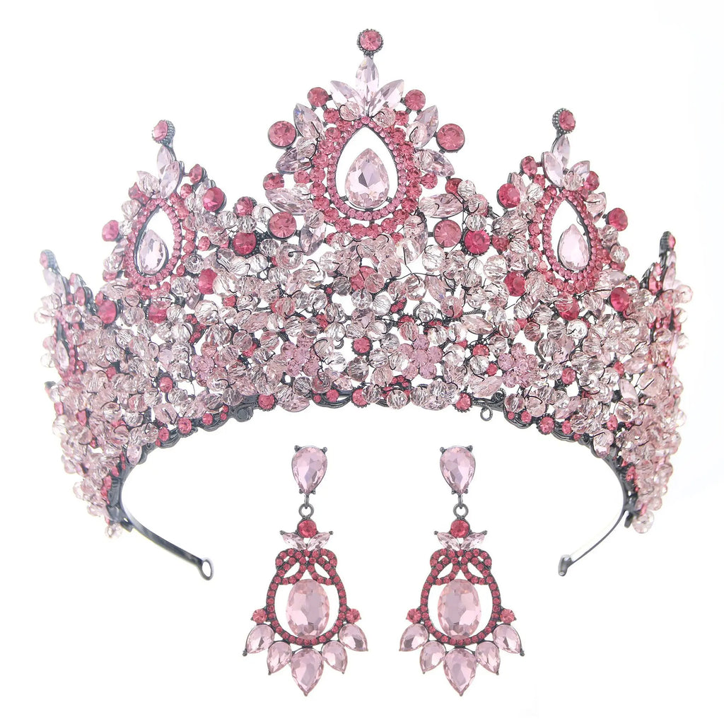 Baroque Crown For Queen Luxury Crystal Bridal Crowns And Tiaras For Wedding Hair Accessories Pageant Prom Hair Jewelry Headdress