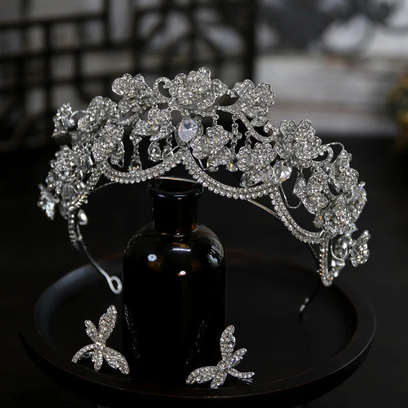 Wedding Hair Crowns For Bride Hair Accessories Princess Queen Bridal Tiara Crown For Pageant Women Party Prom Wedding Headdress