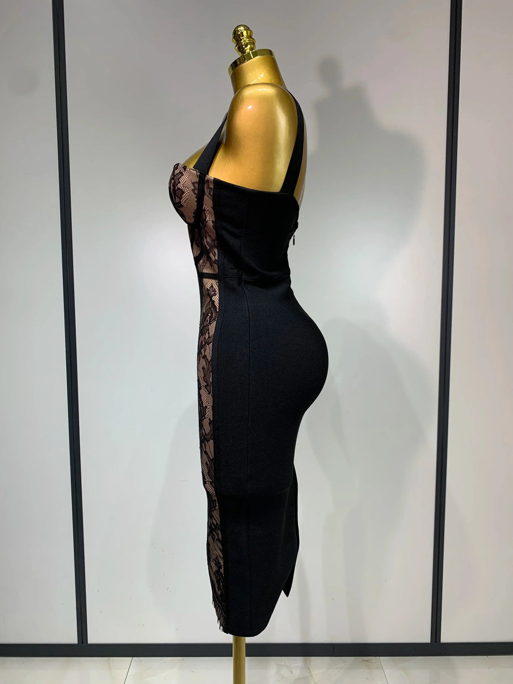 Sexy Black Lace Bodycon Bandage Dress  Arrivals Women Luxury Vintage Elegant Evening Party Dress Birthday Club Vestido