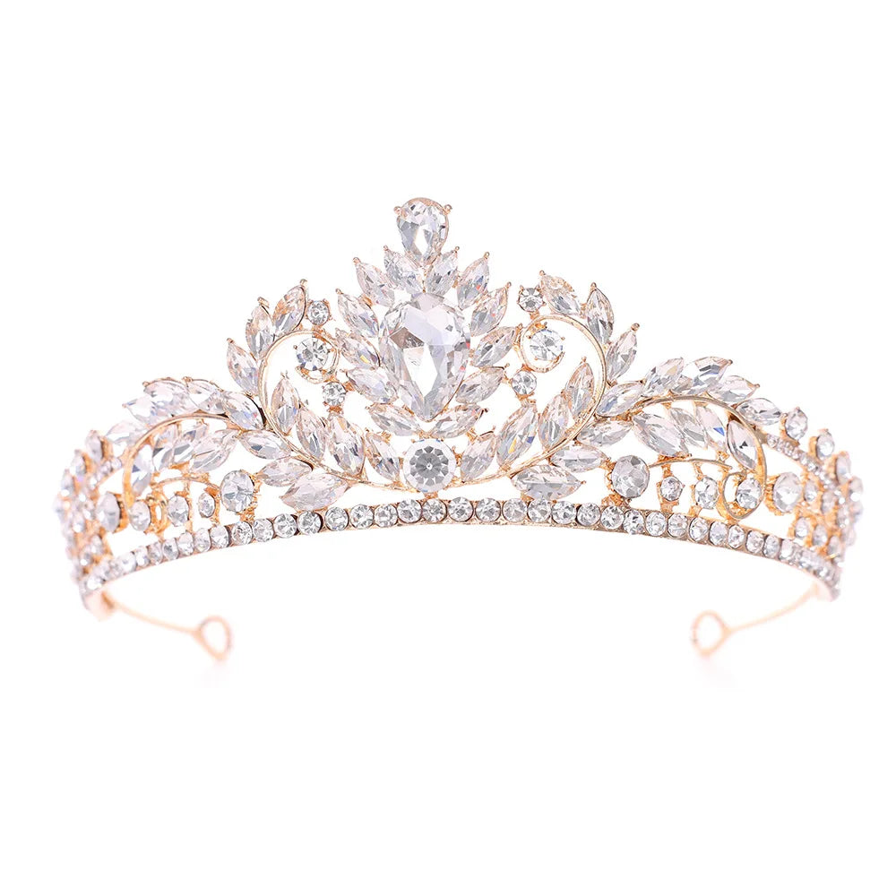Baroque Bridal Tiara Crown For Wedding Rhinestone Queen Princess Crowns For Pageant Women Girl Diadem Hair Jewelry Headpiece as picture 3