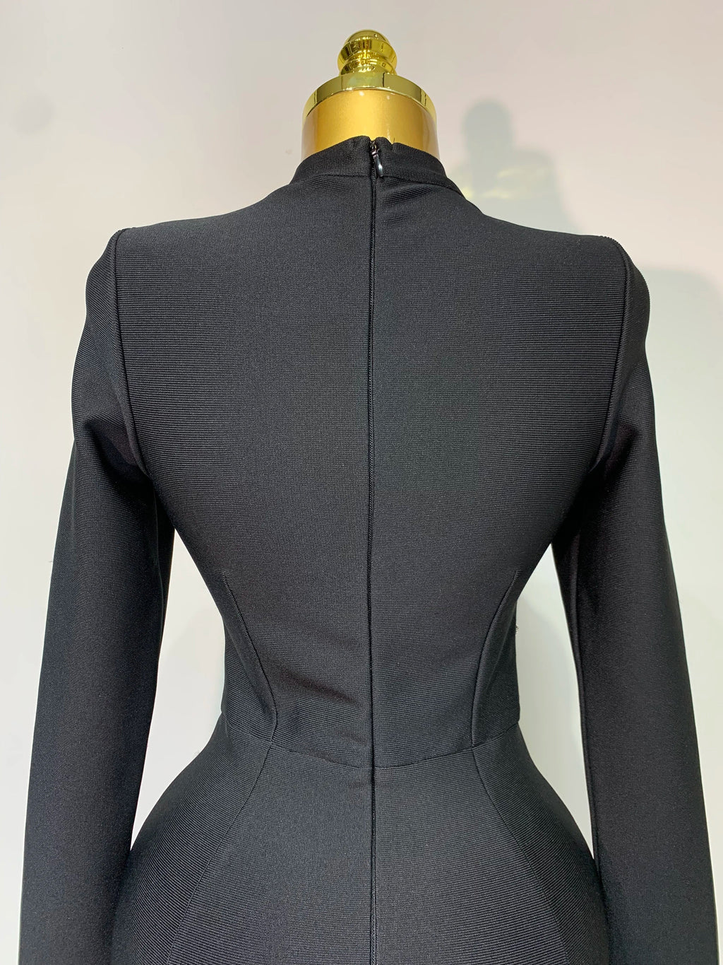 Fashion Designer Party Dress Women's Formal Long Sleeve Diamonds Bodycon Bandage Dress Elegant Luxury Birthday Gown