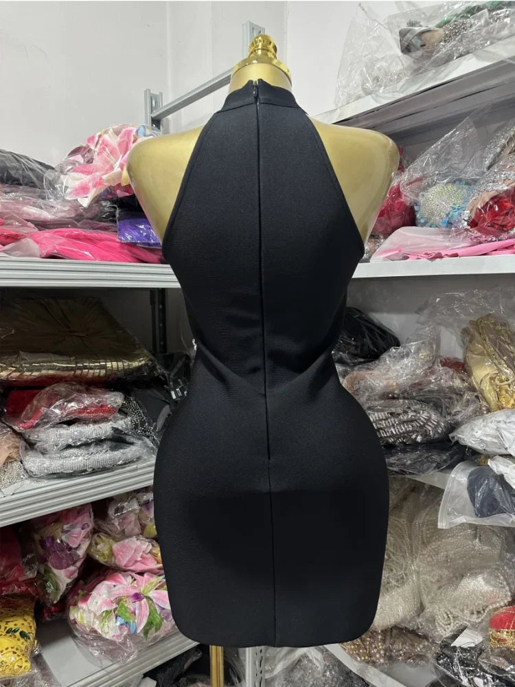 Summer Women Sexy Off the Shoulder Shinning Crystal Bodycon Mini Bandage Dress Nightclub Party Celebrate Birthday Wear