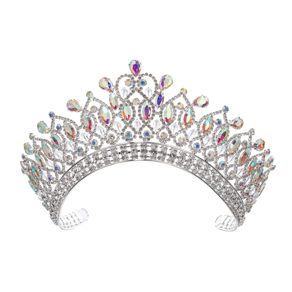 Baroque Queen Crowns For Wedding Crystal Bridal Tiara Crown For Pageant Miss Universe Party Prom Wedding Hair Jewelry Headdress as picture 1