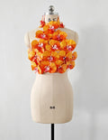Blue Women Sexy Florals Backless Bodycon Tops Celebrate Nightclub Party Bar Dancer DJ Performance Costume Orange