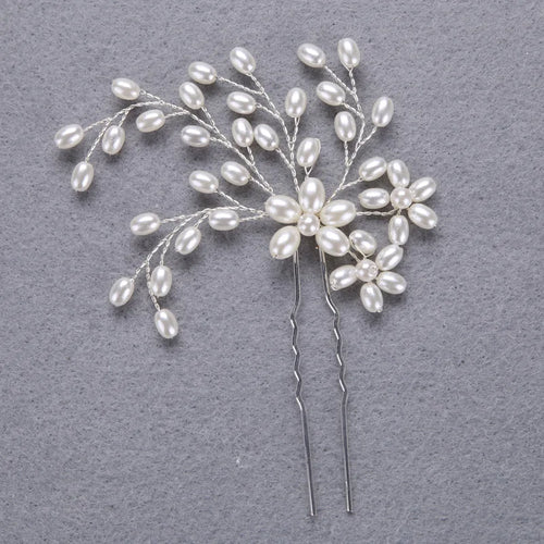3pcs/set Pearl Wedding Hair Combs Headpieces Elegant Bridal Tiaras Side Combs Hair Clips Bride Hairpins Prom Bridal Hair Pieces