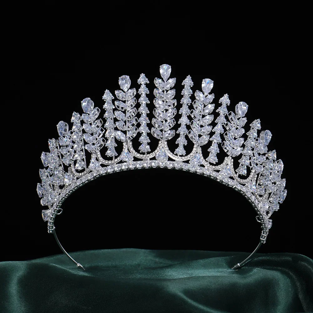 Baroque Queen Crowns For Women Crystal Zircon Big Bridal Tiara Crown For Wedding Pageant Miss Universe Diadem Bride Headpiece as picture 2