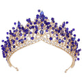 Baroque Crowns And Tiaras For Wedding Bride Headdress Crystal Princess Queen Crowns For Women Pageant Prom Bridal Tiara Jewelry as picture
